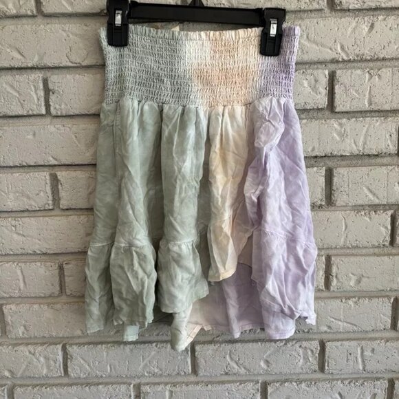 Surf Gypsy Tie Dye Tiered Ruffled Mini Skirt Size S NWT - Picture 1 of 6